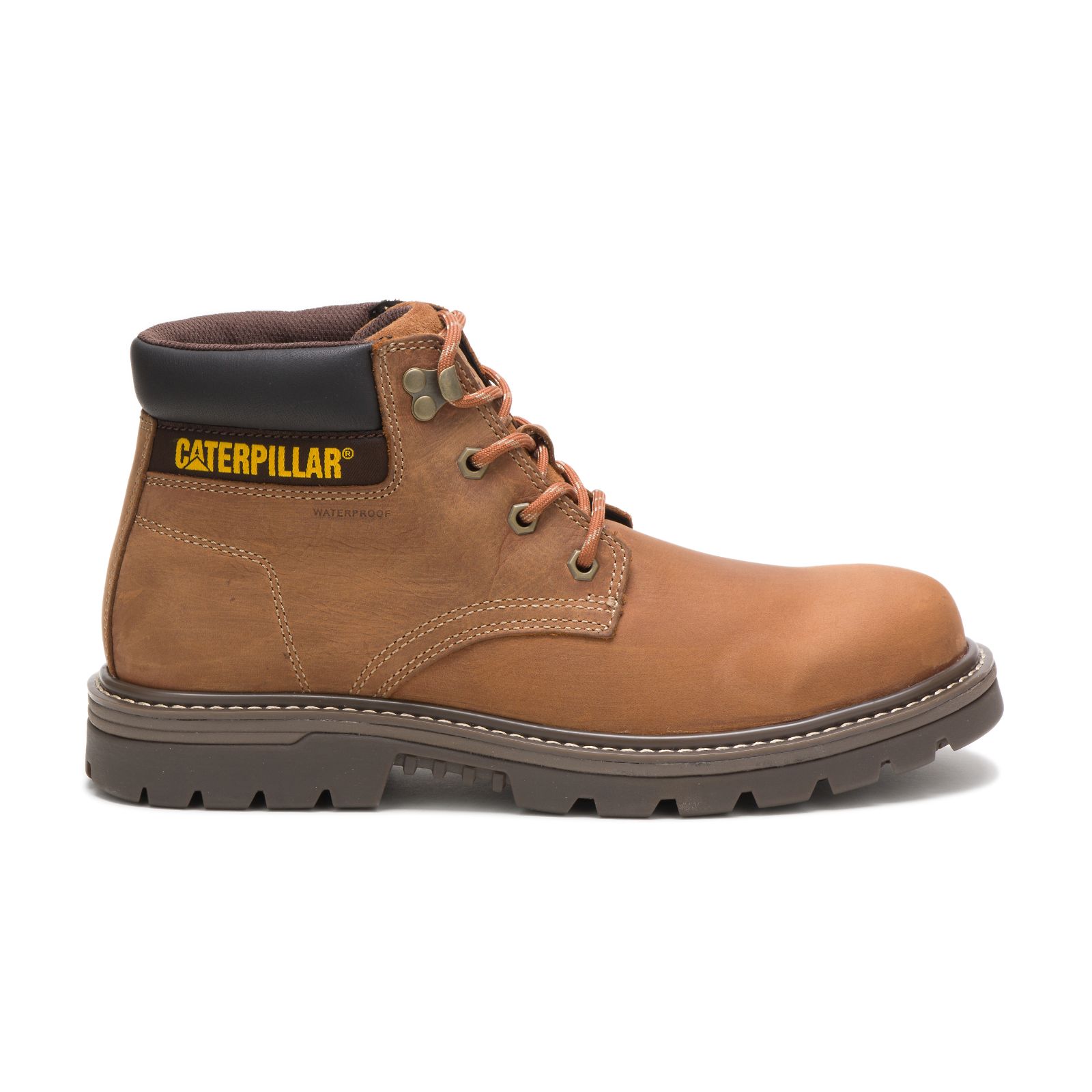 Men's Caterpillar Outbase Waterproof Work Boots Brown Ireland WUPL49723